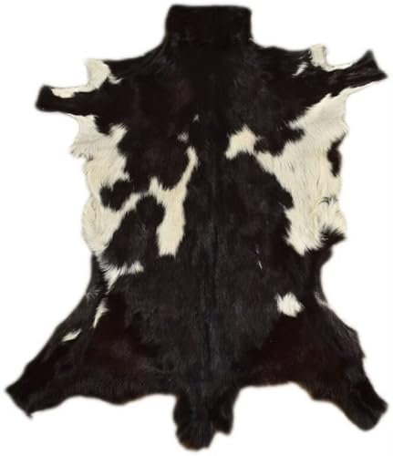 ZIEGENFELL BEIGE Creme WEIß CA. 80 x 70 cm DEKO Fell VON KUHFELLE ONLINE