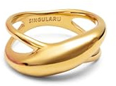 SINGULARU - Ring Ariel. Edelstahl mit 18K vergoldung. Schmuck für Damen. Ringgröße 58.