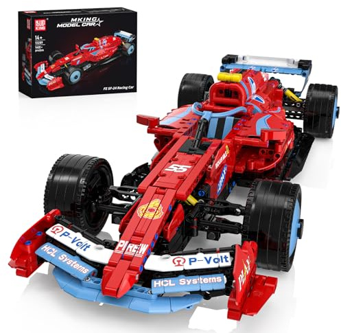Mould King Technik SF-24 Rennwagen Baustein, 13209 MOC Modellauto Bausatz für Erwachsene, 1401+Teile KIemmbausteine Rennwagen Modell, Sammlermodell im Maßstab 1:10