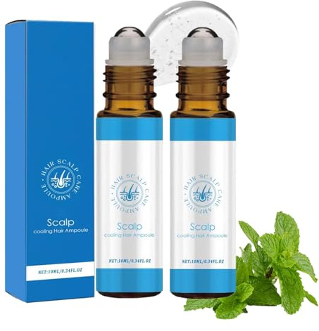 Hair Growth Serum Roll On，Hair Growth Serum Roll On Nourishing Scalp & Hair Treatment For Growth, Shine & Strength 2pcs,10 Ml