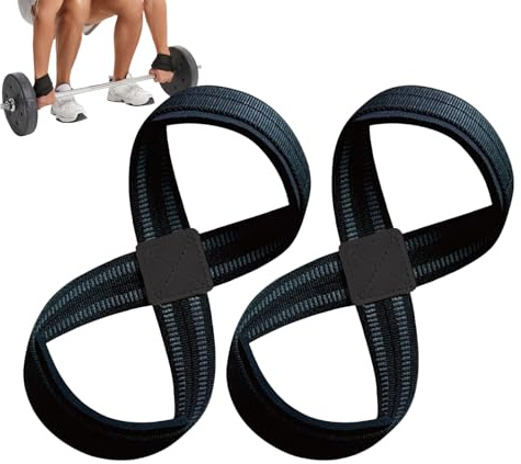 Hebegurte Figur-8 – Trainingsgurt Deadlift Griff 2-teilig – Ausrüstung für Krafttraining, Stärkung, Kraft, Übung, Fitness, Männer und Frauen