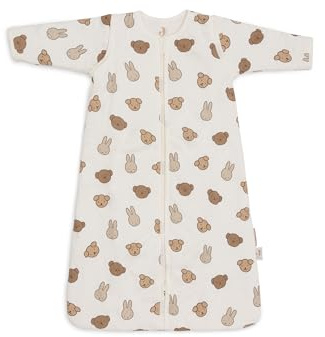 Jollein Baby Sleeping Bag - 70 cm - Cotton - 2.5 to 3.5 TOG - Detachable Sleeves - Oeko-TEX Certified - Baby Sleeping Bag - Winter Sleeping Bag - Also for Spring & Autumn - Miffy and Friends Print