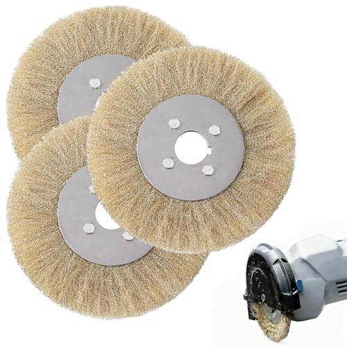 Fugenbürsten 3er Set Ersatzbürsten 110mm Messingdraht für Unkrautentfernung Pflasterfugen Reinigung Gartenfugen Wildkraut Entferner kompatibel mit Multibürsten Geräten