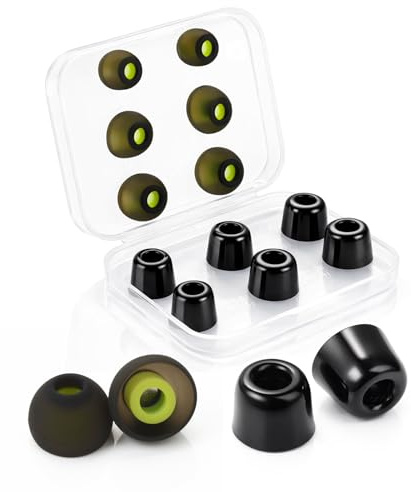 OTraki 6 Paia Cuscinetti Auricolari Di Ricambio In Silicone, Gommini Per Auricolari Memory Foam Earbud Tips, Eartips Di Ricambio Universali Per Cuffie In-Ear Apto Para Auriculares Intrauditivos(S/M/L)