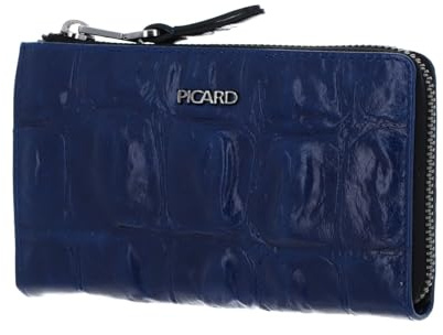 Picard Leder Geldbörse Key Largo 1 Zip Wallet Royal dunkelblau