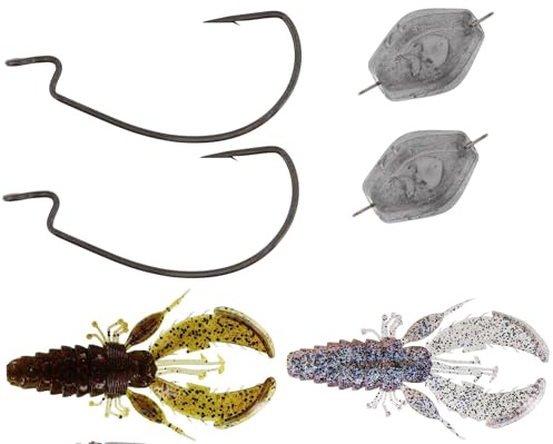 Westin Chebu Rig Crecraw R 'N R - 2 Gummikrebse im Set, Gewicht:10.5g, Farbe:Dark Water Mix