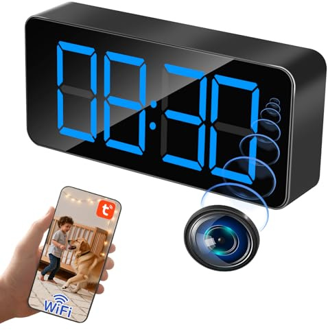 LXMIMI Telecamera Spia WiFi, 2.4G/5Ghz WiFi Telecamera Nascosta Orologio | HD 1080P Mini Telecamera Spia Wifi con Rilevamento del Movimento e Visione Notturna, Supporto Vista Remota