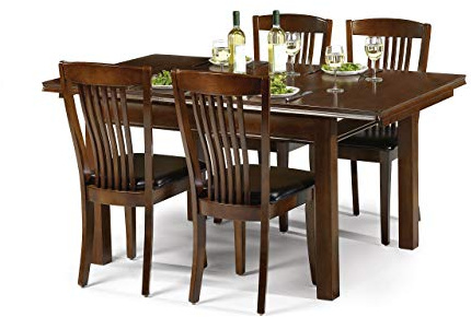 Julian Bowen Canterbury Dining Chairs, Set of 2, Brown - H94 x W41 x D52cm | Traditional Kitchen Chairs for Dining Room, Kitchen Seat