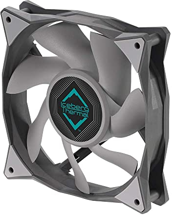 Iceberg Thermal IceGALE Xtra 120 mm PWM Hochleistungs-Gehäuselüfter, Grau