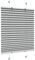 Victoria M. Easyfix Plissee Faltrollo ohne Bohren Plisseeanlage Klemmfix mit Klemmträger für Fenster und Türen, Größe: 75 x 200 cm, Farbe: Grau