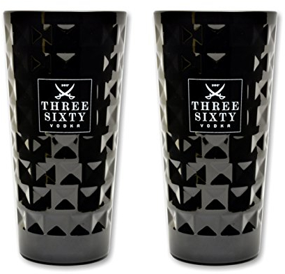 FVLFIL Three Sixty Vodka Black 2 Stück Longdrink Gläser 0,3l