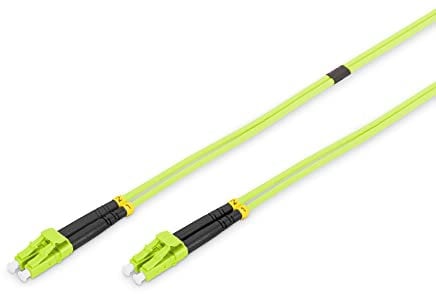 DIGITUS DK-2533-01-5 – Glasfaserkabel OM5 – 1 m – LC zu LC – Duplex LWL Kabel – 1/10/40/100 Gbit/s – MM Multimode Glasfaser LAN Kabel – Fasertyp: 50/125 µ – Limettengrün (Lime Green)