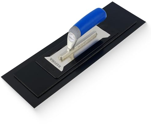REFINA PLAZIFLEX Plastering Trowel -18 x 5.5 (450mm x 140mm) 1mm Foam Backed Plaster Trowel - Lightweight Interchangeable Plastering Tools for Gypsum Plaster & Skim Coat