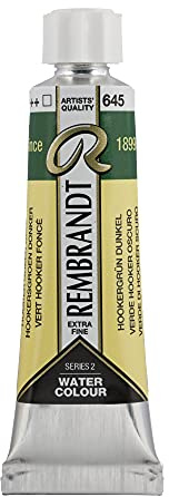 Rembrandt Watercolour Tube 10 ml Hooker green deep 645 (05016450)