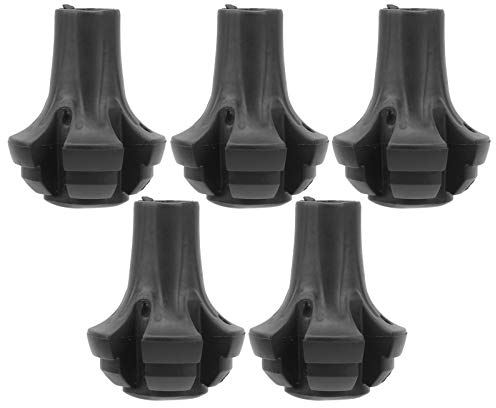 5 Piezas Alpenstocks Fundas para pies Protectores de Punta de bastón de Trekking Elastómero TPR para Bastones de Senderismo Bastones de Senderismo