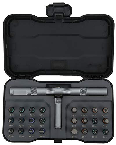 Hyuduo 24-in-1 Ratcheting Screwdriver Sets, Bit, Ratchet Screwdriver Phone Pc Repair Tool, Multipurpose Repair Tool Manual Hardware with Handle Rs1,Screwdriver Set