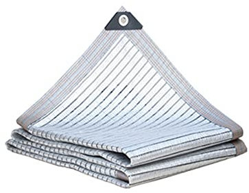 GXYAWPJ- 99% Reflektierender Aluminium Schattentuch Hitzeschutz Silber Verschlüsselung Verdickung Sonnensegel für Patio Backyard Garden Carport Außen Dekoration Schattierungsnetz(Size:3×4m)