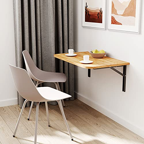 AKKE 65x65 | Wandklapptisch mit abgerundete Ecken Klapptisch Wandtisch Küchentisch Schreibtisch Kindertisch | Gold Craft
