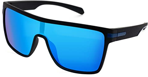 Meeloog Groß Polarisierte Sonnenbrille für Herren und Damen Flat Top Outdoor Sports Sonnenbrillen Autofahrende Sonnenbrillen UV-Schutz