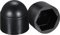 sourcing map 50pcs Cache Écrou Protection M6 Cache Boulon Capuchon Hexagonal 10mm Vis Couvercle Plastique Dôme Noir
