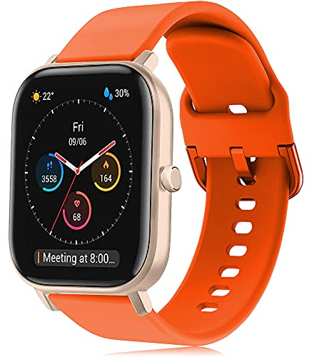 Cinturino per Amazfit GTS, 20mm Braccialetto di Ricambio Silicone Sportivo Cinturino per Amazfit GTR 42mm, Amazfit GTS 2, GTS 2 Mini, GTS 2e, GTS 3, Amazfit Bip, Bip Lite, Bip S, Bip U, Bip U Pro