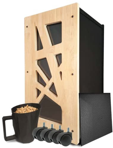 Boite à Granule - Granule Box - Rangement pour Pellets - Fabriqué en France (Archi Bois Hévéa)(Capacité de 55kg)