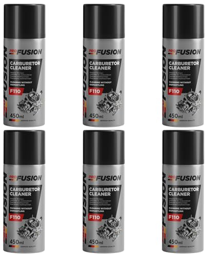 ProFusion Limpia Carburadores Pack de 6 - Carburetor Cleaner - Elimina los Depósitos de Carbono, Polvo y Alquitrán - Aditivo para Limpiar Válvula EGR - Ideal para Motores de 4 y 2 Tiempos - 450 ml