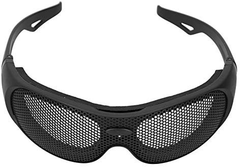 Tyenaza Schutzbrille, Schlagfeste UV400-Brille Mit Eisengittermuster, Winddichte Schutzbrille Für Militärfans, CS-Spiele Im Freien