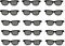 3D-Brille mit RealD Zirkular-Polarisation, nicht blinkend, passive 3D-Brille für Reald-Format-Kino/passiv polarisierte 3D für Computermonitore/Fernseher/Projektoren (15 Stück)