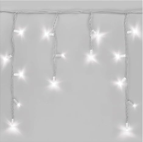 EMOS Connect System 3m Eisregen Lichterkette Profi, Weihnachtslichterkette 50 LEDs, Erweiterungsteil C (ohne Verbindungskabel und Adapter), IP44 für Innen und Außen, Warmweiß, weiß, Lichteffekte