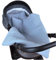 Babylux Babydecke MUSSELIN Kinderwagen Decke 75x60cm Kuscheldecke Stubenwagen MPM (Blau)