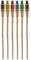 Acan Tradineur - Pack de 6 Antorchas de jardín de Fibra Vegetal, lámpara con Mecha para Playa, césped, Paseos, decoración Exterior, Bodas, Fiestas, 120 x 6,5 cm, Color y Modelo Aleatorio