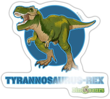 Spreadshirt Dinosaurier Tyrannosaurus Rex T-Rex Sticker Aufkleber, 10 x 10 cm, Weiß glänzend