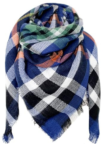 DELEY Retro Damen Tartan Schal weicher karierter karierter Schal Wickelschal Decke Schals Rot