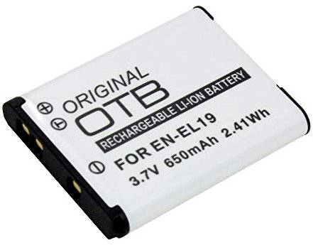 Battery compatible with Nikon Coolpix S3300, 650mAh, 3.7V, replaced: EN-EL19, NP-BJ1