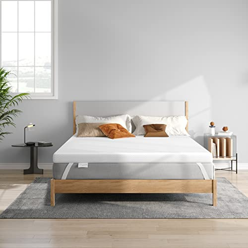Vesgantti Surmatelas en Mousse à Mémoire de Forme 5cm, Surmatelas en Mousse à Mémoire de Forme avec Gel Infusé et Housse Amovible et Lavable - 90 x 200cm