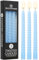 DECO EXPRESS Stabkerzen Set 3er oder 6er Tropffreie Stabkerzen Gedrehte Spiralkerzen Bunte Kerzen Brenndauer 6 Stunden Unparfümiert (Babyblau – 3er-Pack)