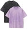 Botong Pump Covers T-Shirts Workout T Shirts for Men Oversized Gym Loose Fit Tshirt Vintage Heavyweight Tee Black+Purple XXL