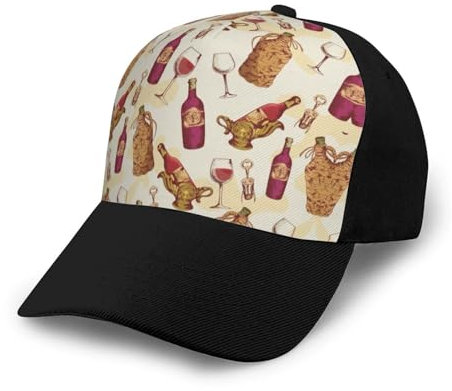 Cappello da baseball con visiera curva e visiera parasole per camionista, cappello da papà, cappello da pesca, uso quotidiano, nero, taglia unica