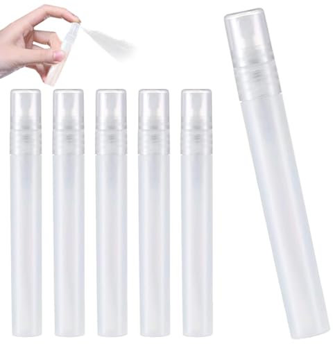 GHPKOTW 6 Piezas Mini Pulverizador De Perfume 5Ml Pulverizador De Perfume Botellas Vacías Pulverizador De Viaje Envase De Plástico Bomba De Fragancia Estuche Portátil Botella Pulverizadora