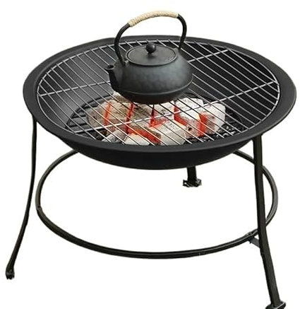 braciere da campeggio Riscaldamento domestico Braciere Cortile esterno Riscaldamento Stufa Braciere Griglia a carbone senza fumo Fornace da campeggio Mobili griglia di cottura rimovibile per esterni
