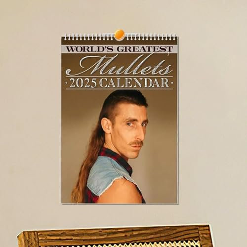 2025 Kalender Monatsplaner, Lustiger Kalender 2024-2025 | 2025 Frisuren-Familienplaner,Tagesansicht-Tagebuch Und Organizer, Vokuhila-Kalender Für Friseure, Kalenderplaner, 29x18cm