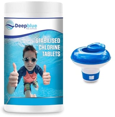 Deep Blue Professional - Mini 20g STABILISED Chlorine Tablets 1kg WITH Floating dispenser
