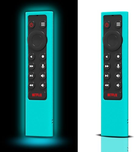 Lot de 2 coques de protection en silicone pour télécommande TV NVIDIA Glow in The Dark, coque à distance pour NVIDIA Shield Android TV Pro/4K HDR Smart TV (bleu vif)