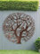 Large Metal Tree Wall Art, Rustic Copper-Tone Garden Decor, Birds Design, Outdoor Indoor Fence Decoration 60cm powder coated