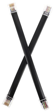 DIYEAH 2stücke Kurzes Telefonkabel Flaches Design Stecker Stecker Für Wohnungen Und Büros Stabile Signalübertragung Installieren