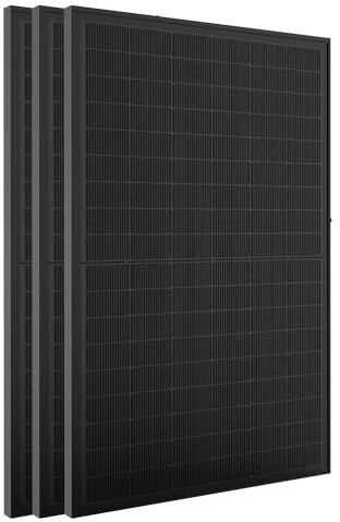 ALLDREI® Solarpanel 500wx3 Bifazial Glas, Solarmodul 1500w für Balkonkraftwerk, PV Panel für Photovoltaik Komplettanlage (3 Stk), 0% MwSt.