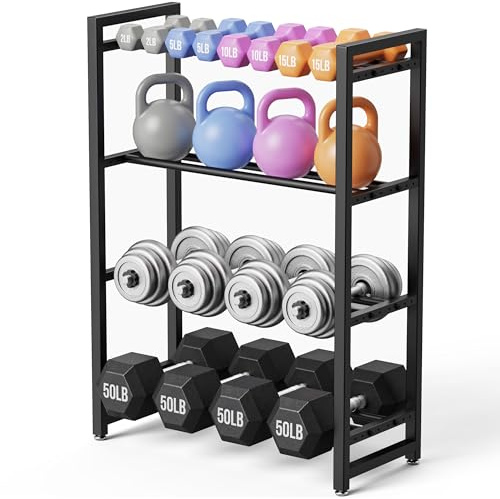 Rack à haltères 3 niveaux/4 niveaux, Support d'haltères pour salle de sport à domicile
