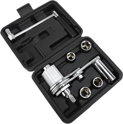 TANIASHOP Moltiplicatore di Forza Svitabulloni 1/2” 680 Nm – Chiave Smontaruote Rapporto 1:16 con 4 Boccole 17-19-21-22 mm – Attrezzo Manuale per Auto e Veicoli Leggeri