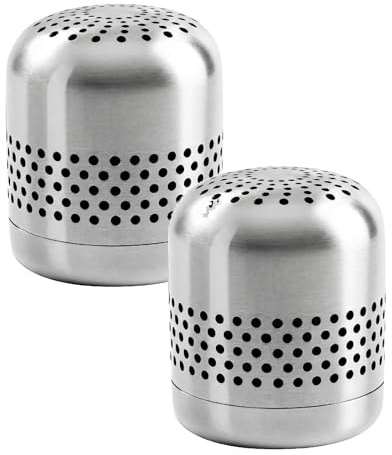 Fridge Odour Remover, Stainless Steel, Rustproof, Lasts 10 Years, Natural Air Purifier Against Odours, for Fridge, Car, Cupboard & Shoes (2)